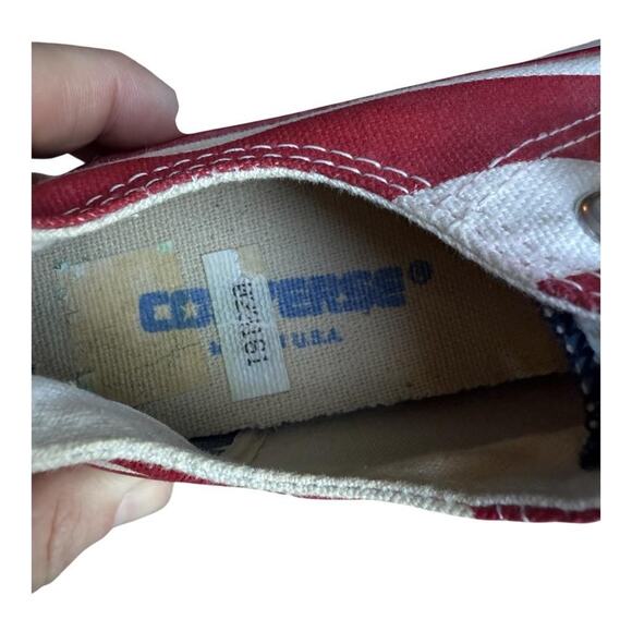 Vintage Converse All Star Low Top Sneaker America Flag Made in USA Men 5 - Picture 4 of 11